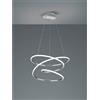 Trio Sospensione Bologna Colore Cromo Diametro 50 cm Potenza 36W Temp. 4000K Dimmerabile