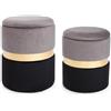 Bizzotto POUF CONTENITORE POLINA GRIGIO/NERO GRANDE