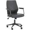 Bizzotto Poltrona Ufficio Jamie con Schienale Basso colore Nero
