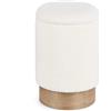 Bizzotto Pouf Contenitore Velluto Bianco mod. Zoya Piccolo
