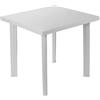 SF SAVINO FILIPPO Tavolo tavolino Quadrato in Resina di plastica Bianco Fiocco per Esterno Interno Giardino Balcone