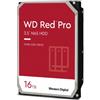Western Digital Red Pro Hard Disk Interno HDD 3.5" 16 TB SATA 7200 Giri/min - WD161KFGX