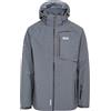Trespass Caspar II - Giacca impermeabile da uomo con cappuccio rimovibile, Uomo, Giacca impermeabile antipioggia con cappuccio removibile, MAJKRAN10010_DGMS, Grigio scuro Marl, S