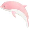 Surakey Peluche a forma di delfino 50 cm - dolce peluche delfino, cuscino per bambole, giocattoli per bambini, ragazze, ragazzi, amici, rosa