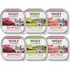 Wolf of Wilderness Adult 6 x 300 g umido per cane - Mix: Manzo, Tacchino, Agnello