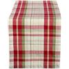 DII Linen Tabletop Essentials, cotone, tortora/rosso, runner da tavolo, 14x108