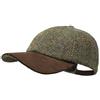 Borges & Scott Berretto da Baseball Munro - 100% Lana - Harris Tweed - Visiera in Nubuck - Verde edera Herringbone