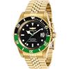 Invicta Pro Diver - Orologio da uomo in acciaio inossidabile con movimento automatico - 42 mm, Oro / Verde