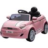 eSpidko Auto Elettrica per Bambini Fiat 500e Rosa - Batteria ricaricabile 12V - Radiocomandata - Globo Giocattoli - eSpidko 42121