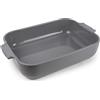 PEUGEOT - Teglia rettangolare in ceramica - 36 cm x 22 cm x 6,8 cm - Capacità: 3,8 L - Garanzia 10 anni - Made in France - Colore grigio chiaro
