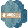 OHMO - Lick Mat per Cani in silicone con ventose ad alta resistenza (2 pezzi,blu scuro+azzurro), senza BPA, distrae il cane e rallenta il processo di alimentazione