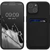 kwmobile Custodia Compatibile con iPhone 15 Cover - Back Case Cellulare con Slot Porta Carte - Morbida in Silicone TPU nero