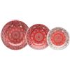 TOGNANA West Linea Vela Set 18 piatti decorati in Stoneware Rosso