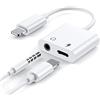 AZOWYU Adattatore per cuffie per iPhone【 Certificato MFi 】 2 in 1 da  Lightning a jack 3,5 mm per cuffie adattatore AUX cavo adattatore di  ricarica