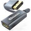 OHBUYAGN® Adattatore Displayport HDMI 4K@60Hz, Adattatore DP a HDMI Attivo Unidirezionale (4K 30Hz (RGB444)、2K 60Hz、1080p 120Hz) per HP, ASUS, DELL, GPU, AMD, NVIDIA