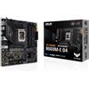 ASUS TUF Gaming B660M-E D4 Scheda Madre mATX, Intel B660, LGA1700, DDR4, PCI 4.0, LAN Realtek 2.5Gb, Realtek 7.1 Surround, 2xM.2, 4xSATA 6GB/s, USB 3.2 Gen 2, Armoury Crate, Nero