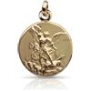 I G J MEDAGLIA DI SAN MICHELE ARCANGELO IN ARGENTO 925 - PLACCATO ORO (GARANTITO)- 100% MAD IN ITALY (Misura Media)