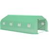 Outsunny Serra da Giardino 6x3x2m con Tetto a Spiovente in PE per Piante, Verde|Aosom