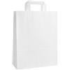 Buste in carta kraft bianche maniglia piatta Rainbow Kraft - 26 x 38 x 11 cm personalizzate o neutre