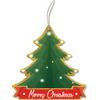 Lupia Decorazione natalizia ALBERO DI NATALE Gold da parete o albero, ghirlanda di natale in legno con stampa