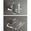 Petrozzi Kit Ariel Portasapone e Portaspazzolini in Plexiglass Trasparente
