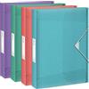 Esselte Scatola Portadocumenti in Formato A4, Contiene fino a 350 Fogli, Utilizzabile a Casa e in Ufficio, Gamma Colour'Breeze, Motivo in Rilievo, Dorso da 40 mm - Colori Assortiti