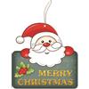 Lupia Decorazione natalizia BABBO NATALE Merry Christmas da parete o albero, ghirlanda di natale in legno con stampa