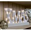 Hellum scritta LED Xmas, 29 LED, bianco caldo, funzionamento a batteria (3x AA, non incluse), IP20 per interni, decorazione invernale, soggiorno, decorazione natalizia, 522471