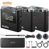 Godox Virso M2 Sistema Microfono Wireless Doppio con Case Ricarica