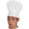 Boland 90647 - Cappello da cuoco, bianco-giallo, unisex, cuoco, cappello, chef, copricapo, costume, carnevale, festa a tema, cucina