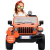 BABYCAR Jeep elettrica per bambini, Jeep Wrangler Rubicon 12V Targa Personalizzabile OCCHIALI OMAGGIO, Macchina elettrica per bambini Full 2 Posti Optional, Sedili in Pelle Telecomando Porte apribili