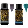 Diamine Inchiostro per penna stilografica, 30 ml, 2 bottiglie Earl Grey & Aurora Borealis