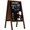 ALLboards Lavagna Nera da Gesso con Cavalletto 118x61cm, Struttura in Legno, Scrivibile con Gessetti e Pennarelli a Gesso, per Bar Ristoranti Locali