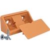 SKIR'CO 20 staffe per mensole marrone chiaro, 44 x 20 x 20 mm, 90 gradi, giunto ad angolo retto in plastica, viti incluse (20, marrone chiaro)