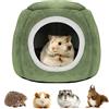 Dilireba 21cm Casetta per Animali Domestici, Letto Porcellino d'India, Nido di Gabbia per Cincillà, Letto Animali di Piccola Taglia per Cavia, Ratto, Scoiattolo, Lucertola, Geco, Camaleonte (Rosso, S)