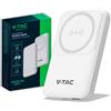 V-TAC power bank magsafe 10000Ah magnetico con ricarica wireless 20W ultrasottile colore bianco - 23039
