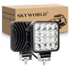 SKYWORLD 2 Pcs Mini Faro da Lavoro Led, 3.3 pollici 48W Spot Luci di Lavoro a Led barra led fuoristrada Fari di Profondità per Auto Trattore Escavatore Camion SUV ATV 4x4, 6000K Faretti Fendinebbia