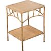 DRW Console Ingresso Mobile in Metallo e Paglia Intrecciata in Naturale, 40 x 40 x 55 cm, 40x40x55cm