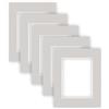 nielsen Conservation Passepartout cartone 1,5 mm, set di 5, formato esterno 24x30 cm per formato immagine 15x20 cm, grigio sassolino con struttura