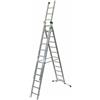 Facal Super Prima P380-3, 11+12+12 gradini, 8.70 m - Scala in alluminio allungabile - Altezza stimata operativa 9.60 m