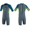 O'NEILL ONeill Muta Shorty Toddler Reactor 2mm Back Zip - Dayglo Ocean in Graphite - Protection Solare UV e Properties SPF - Unisex