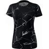 Erima T-Shirt Running Race Line 2.0 T-Shirt, Donna, Nero/Marmorizzato, 36