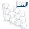Wessper 12 Cartucce Filtranti Per Caraffa Acqua - Compatibili Con Brita Maxtra+, Dafi Unimax, Aquaphor, Philips AWP212/10 - Riducono Cloro E Calcare - 6