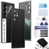 RongZy Coperchio Batteria Ricambio per Samsung Galaxy S22 Ultra 5G 2022 S908 Parte di Ricambio della Alloggiamento Copribatteria Posteriore con Strumento (Nero)