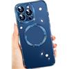 Rainway Cover Magnetica per iPhone 15 Pro Max Case, Compatibile con MagSafe, [Protezione Completa Della Fotocamera][Protezione di Grado Militare], Custodia morbida in TPU Clear Case(6.7), Blu