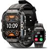 AVUMDA Smartwatch Uomo 1.96 Pollici AMOLED Schermo HD, Chiamate e Messaggi, Cardiofrequenzimetro Contapassi SpO2, 100+ Modalità Sportive, Impermeabile IP68 per iOS Android