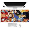 ITBT One Piece Tappetino Mouse Gaming, Grande Anime Mouse Pad XXL 900x400mm Confortevole, Lavabile, 3mm Antiscivolo Tappetino Scrivania Supporto per Ufficio Computer, Adatto per computer e PC, E