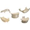 Skyline Altalene di equilibrio in legno tunnel gioco arco da arrampicata montessoriano per bambini fatto a mano dondolo montessori scivolo 5 in 1 con altalena con rampa scrivania e sedia L