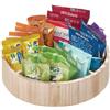 InterDesign iDesign The Home Edit Contenitore girevole Lazy Susan da 30,5 cm con divisorio rimovibile, legno paulonia naturale