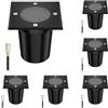 ledscom.de 6 pz. lampada da incasso a pavimento RELI per esterni, IP67, nero, angolare, 11 x 11cm, 1x GU10 max. 15W, smerigliato
